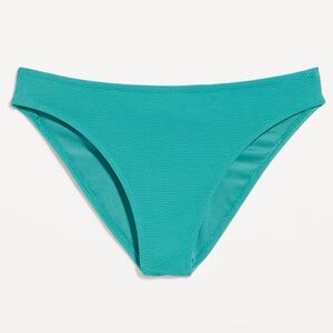 Bikini Bottoms Mid Rise Textured Old Navy Blue Green Teal Plus Swim Size 3X